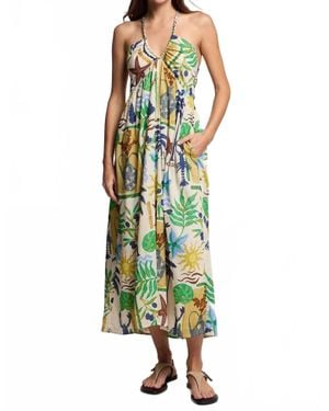 Velvet By Graham & Spencer Leyla Printed Voile Dress - Green