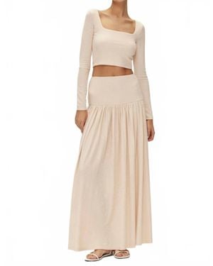 Elodie Bruno Cleo Knit Crop Top - Natural