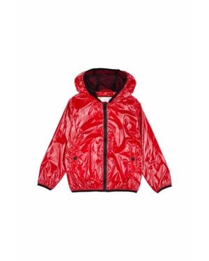 Herno Girls Hooded Zip-Up Rain Jacket - Red