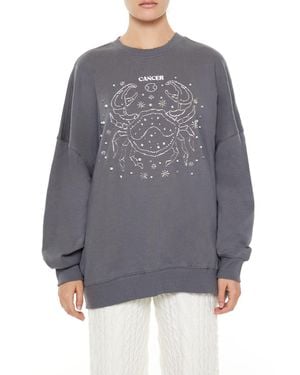 Forever 21 Beaded Cancer Pullover - Gray