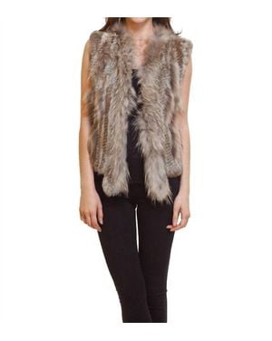 Love Token Raven Fur Vest - White