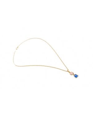 Avenue Chic Rectangular Drop Necklace - Black