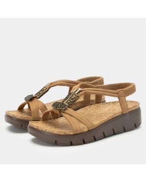 Alegria Roz Platform Sandals - Brown