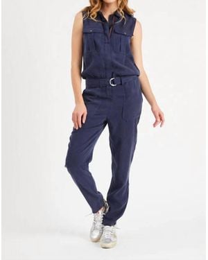 Etienne Marcel Utility Sleeveless Jumpsuit - Blue