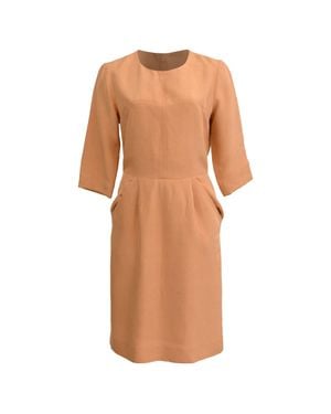Chloé Half-Sleeved Midi Dress - Brown