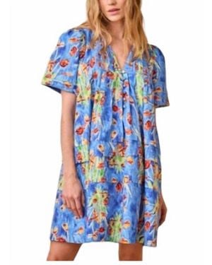 Hunter Bell Youjin V-Neck Dress - Blue