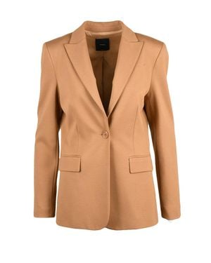 Pinko New Signum Tailored Viscose-Blend Blazer - Brown