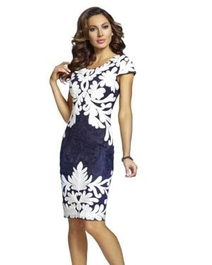 FRANK LYMAN Embroidered Mini Dress - Blue