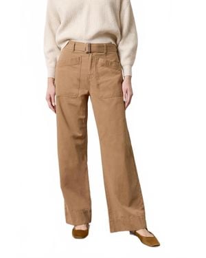 Lilla P Slant Pocket Twill Pant - Natural