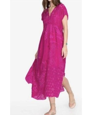 Johnny Was Olympia Patchwork Dress - Pink