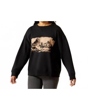 Ariat The Outlaw Crew Neck Sweatshirt - Black
