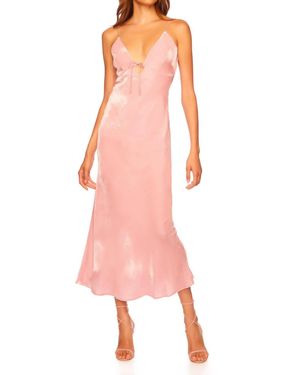 Susana Monaco Velvet Silk Bias Cut Dress - Pink