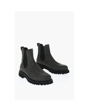 Woolrich Vintage Effect Suede Chelsea Boots - Black