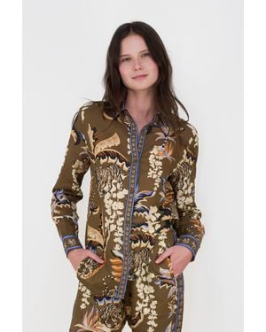 Las Sureñas Bali Tiger Shirt - Green