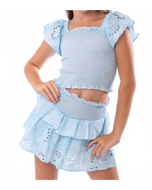 Tweenstyle Eyelet Skirt Set - Blue