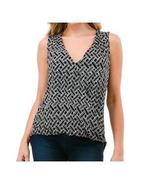 Ariella Debra Printed Tank - Black