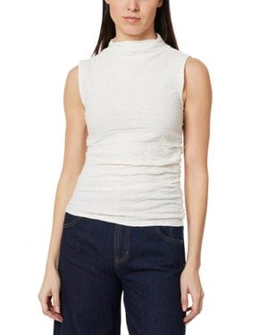 Habitual Sleeveless Gathered Top - White