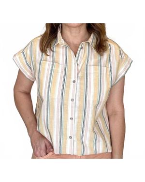 Mahila Teo Stripe Blouse - Natural