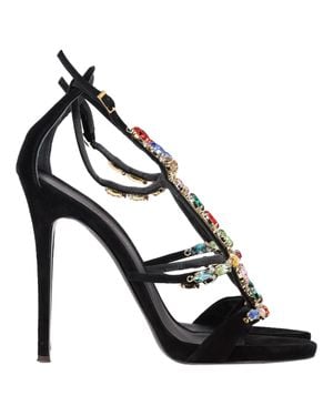 Giuseppe Zanotti Elba Crystal Embellished Sandals - Black