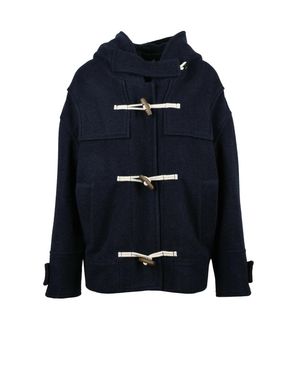 Circolo 1901 Virgin Wool-Cashmere Montgomery Coat - Blue