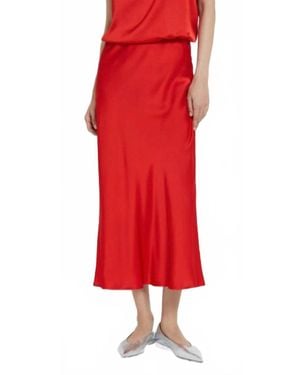 Ottod'Ame Satin Slip Skirt - Red