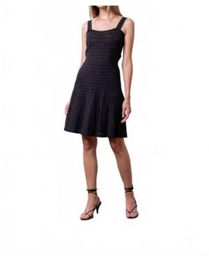 Moon River Sleeveless Knit Mini Dress - Blue