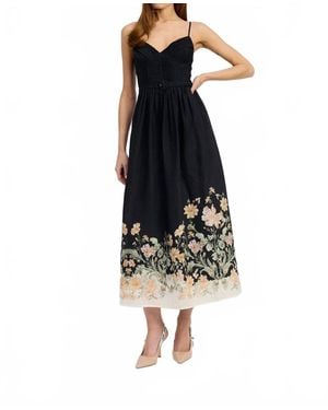 En Saison Iris Midi Dress - Black