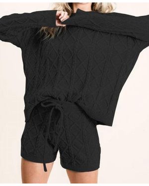 Bibi Soft Cozy Sweater Short - Black