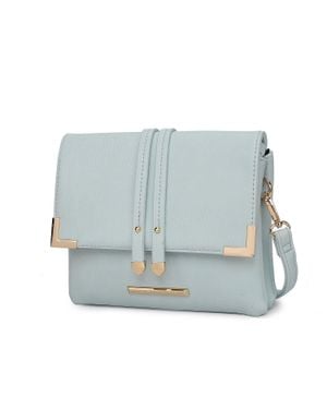 MKF Valeska Crossbody Handbag Purse Multi Compartments By Mia K - Blue