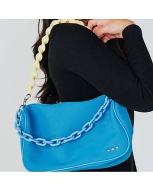 Pretty Simple Triple Strap Crossbody Shoulder Bag - Blue