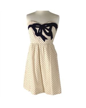 Judith March Sweetheart Bow Dress - White