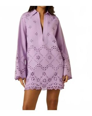 Hemant & Nandita Dew Tunic Dress - Purple