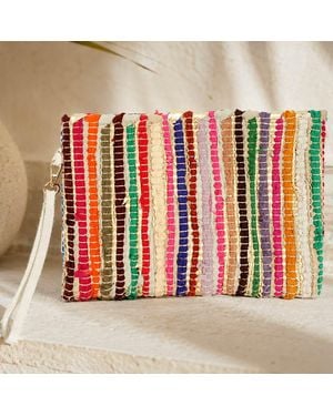 Fashnzfab Boho Textured Clutch Crossbody Bag