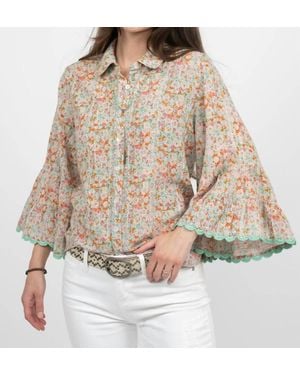Sister Mary Luz Floral Top - Brown