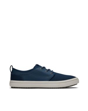 TOMS Carlo Terrain Leather Water Resistant Sneaker - Blue