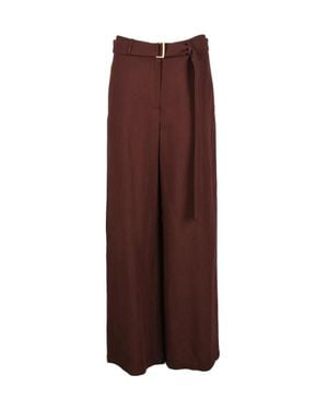 Alysi Wide-Leg Pants - Brown