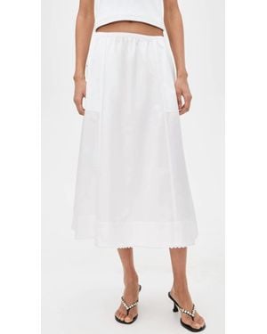 Vince Scallop Detail Maxi Skirt - White