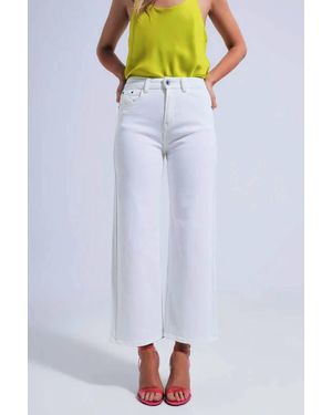 Q2 Nora Wide Leg Stretch Denim Jeans - Blue