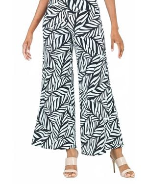 Clara Sunwoo Leaf-Print Palazzo Pant - Black