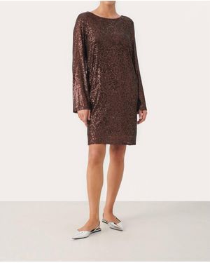 Part Two Darleen Sequined Dress - Brown