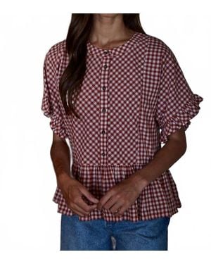 By Together Sayler Ruffle Top - Red
