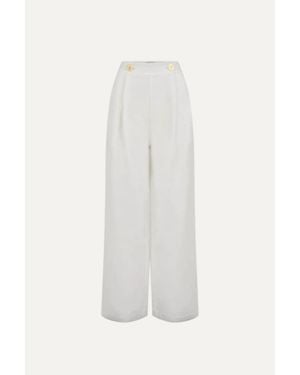 LeKasha Minuf Linen Pants - White
