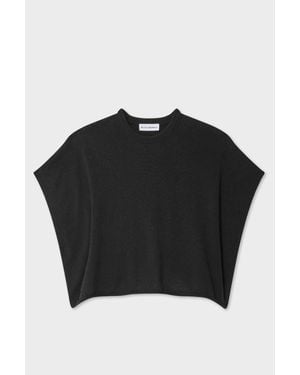 White + Warren Linen Blend Easy T-Shirt - Black