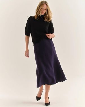 Cartolina Nantucket Belle Short Sleeve Turtleneck Tee - Blue