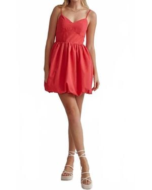 North & Main Clothing Company Strapless Mini Dress With Pockets - Red