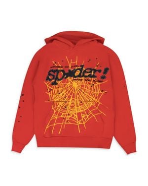 Sp5der Punk V2 Hoodie - Red