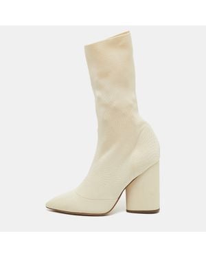 Yeezy Knit Fabric Season 4 Sock Boots - Natural