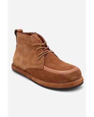 Forever & Always Shoes Martas Leather Zip Boot - Brown