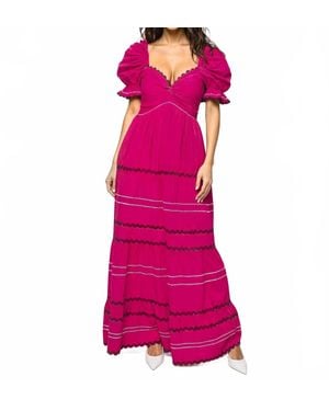 CELINA MOON Ebony Maxi Dress - Pink