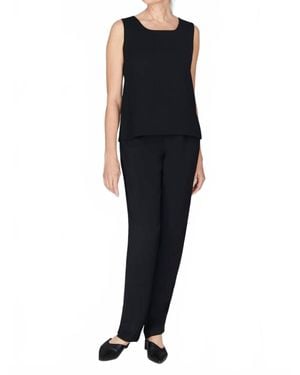 Emmelle Lustrous Crepe Essential Narrow Leg Pant - Black